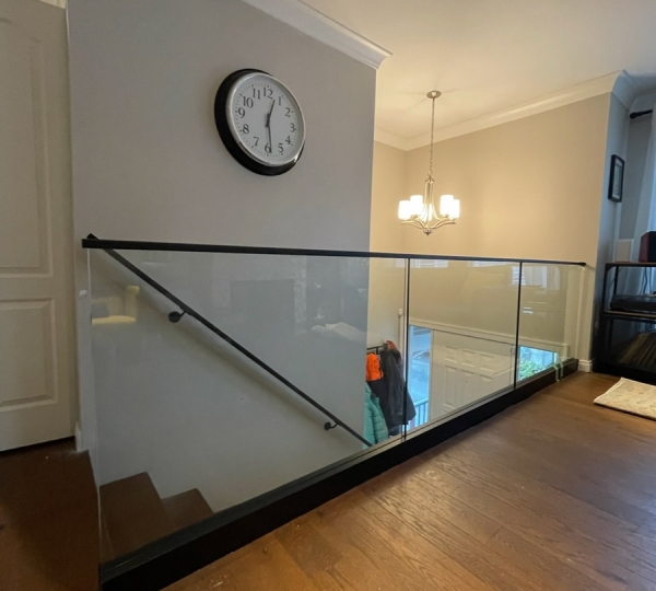 Glass Railings with top metal mount
