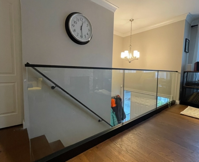 Glass Railings with top metal mount