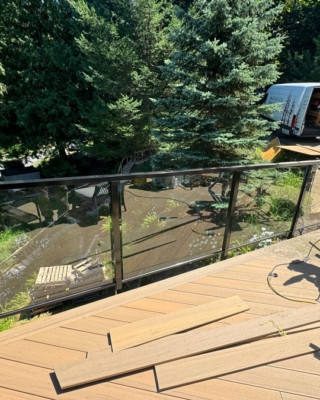 exteior glass railing Shaughnessy Vancouver