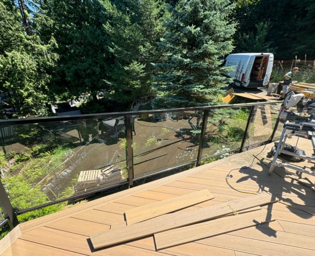 exteior glass railing Shaughnessy Vancouver