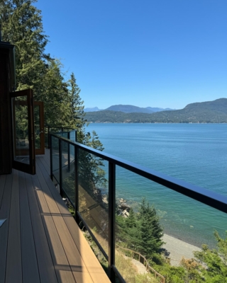 Frame glass railing near me