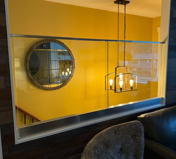 hallway glass partition