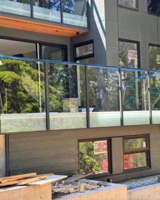 new construction balcony glass railing